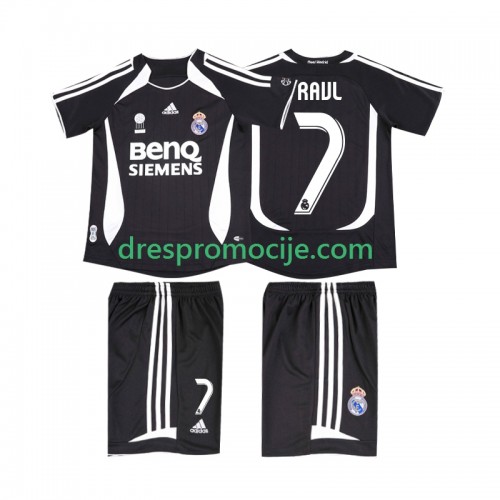 Real Madrid RAUL 7 2006 2007 Dres Retro Dječji Gostujući Kratkih Rukava Real Madrid RAUL 7 2006 2007 Dres Retro Dječji Gostujući Kratkih Rukava